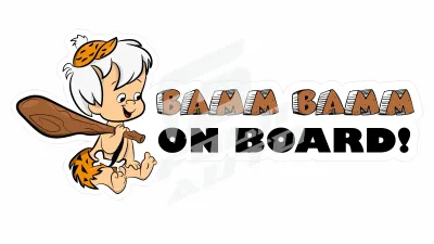 Sticker Auto - Baby on Board - Bamm Bamm (09)