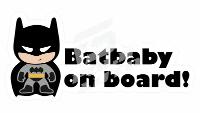 Sticker Auto - Baby on Board - Batbaby (04)