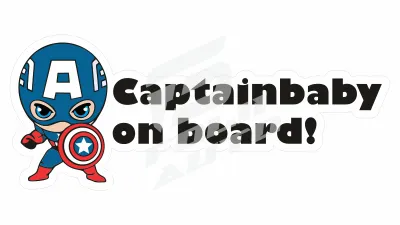 Sticker Auto - Baby on Board - Captainbaby (01)