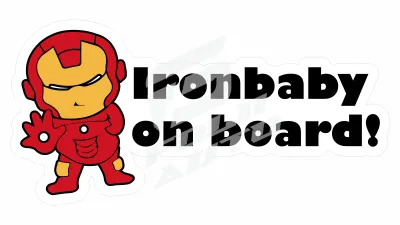 Sticker Auto - Baby on Board - Ironbaby (03)