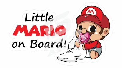 Sticker Auto - Baby on Board - Mario (07)