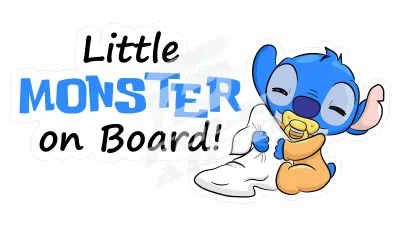 Sticker Auto - Baby on Board - Monster (05)