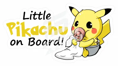 Sticker Auto - Baby on Board - Pikachu (08)