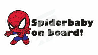 Sticker Auto - Baby on Board - Spiderbaby (02)
