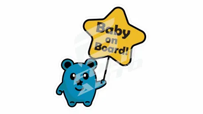 Sticker Auto - Baby on Board - Urs cu Stea (11)
