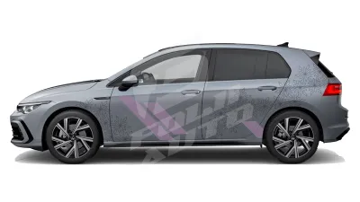 Sticker Auto Volkswagen Golf Floral (04)