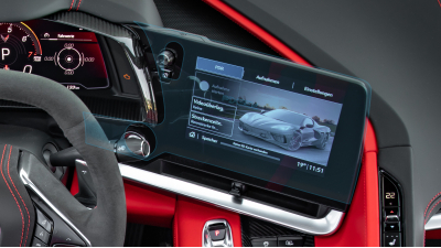 Folie de protecție hibridă ecran monitor CHEVROLET CORVETTE - 15.8“ 2019 - (C8)