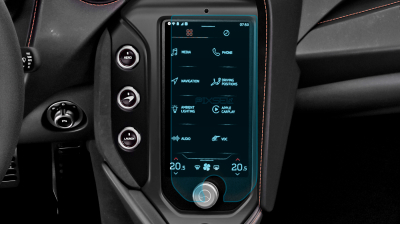 Folie de protecție hibridă ecran monitor MCLAREN 750S - 9.4“ 2023 -