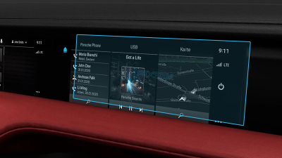 Folie de protecție hibridă ecran monitorul pasagerului PORSCHE TAYCAN - 12.3“ 2020 -