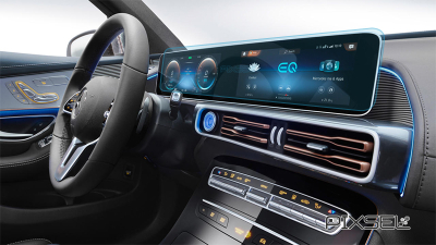 Folie de protecție hibridă ecran monitor MERCEDES BENZ EQC-CLASS - 24.7“ 2019 - 2023