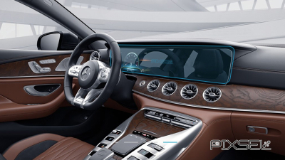 Folie de protecție hibridă ecran monitor MERCEDES BENZ AMG GT 4 DOORS - 28.5“ 2018 -