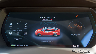 Folie de protecție hibridă ecran panoul de bord TESLA MODEL X - 11.8“ 2015 - 2021