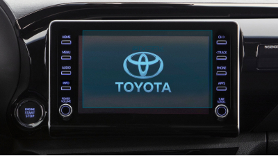 Folie de protecție hibridă ecran monitor TOYOTA HILUX - 8“ 2020 - 2023