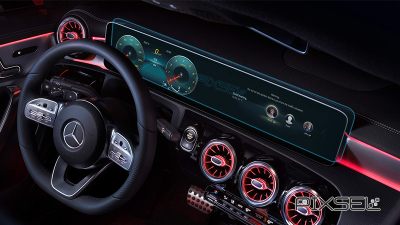 Folie de protecție hibridă ecran monitor MERCEDES BENZ CLA-CLASS - 24.7“ 2019 - 2025