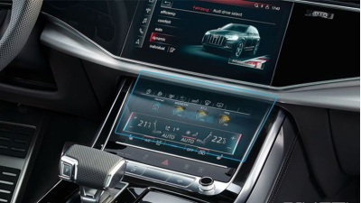 Folie de protecție hibridă ecran controlul climatizării AUDI Q8 / SQ8 / RSQ8 - 10.2“ 2018 - 2022