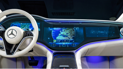Folie de protecție hibridă ecran MBUX Hyperscreen (2 părți) MERCEDES BENZ EQS - 48.9“ 2022 -