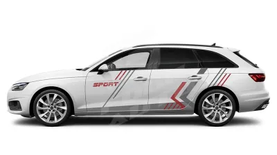 Sticker Auto - Audi A4 Avant -  Modele laterale (67)