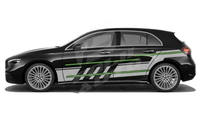 Sticker Auto - Mercedes Hatchback - Modele laterale (01)