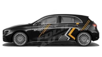Sticker Auto - Mercedes Hatchback - Modele laterale (67)