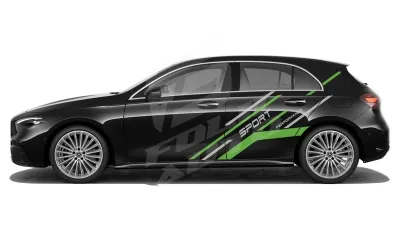 Sticker Auto - Mercedes Hatchback - Modele laterale (68)