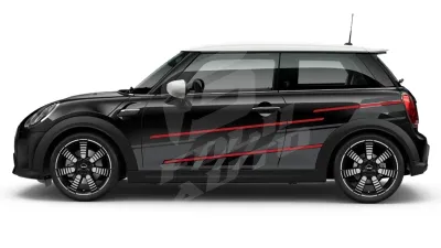 Sticker Auto - Mini Cooper - Modele laterale (01)