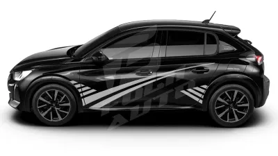 Sticker Auto - Peugeot 208 - Modele laterale (06)