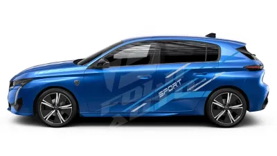 Sticker Auto - Peugeot 308 - Modele laterale (68)