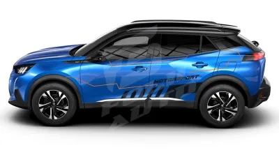 Sticker Auto - Peugeot 2008 - Modele laterale (61)