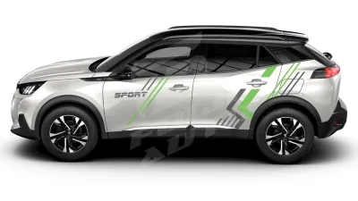 Sticker Auto - Peugeot 2008 - Modele laterale (67)