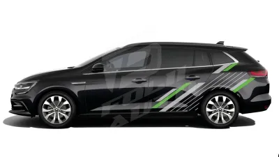 Sticker Auto - Reanault Megane Estate - Modele laterale (43)