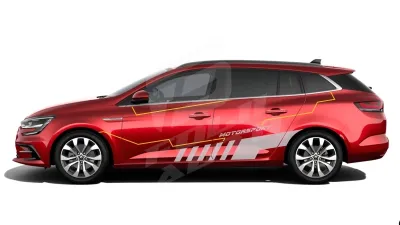 Sticker Auto - Reanault Megane Estate - Modele laterale (61)