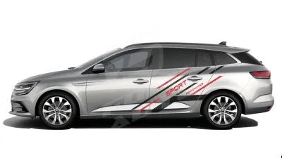 Sticker Auto - Reanault Megane Estate - Modele laterale (68)