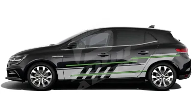Sticker Auto - Reanault Megane - Modele laterale (01)