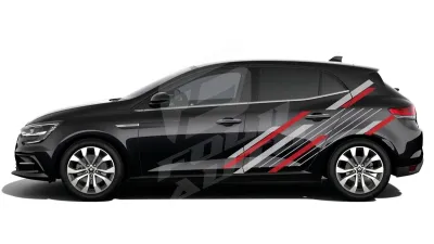 Sticker Auto - Reanault Megane - Modele laterale (43)