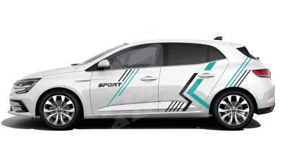 Sticker Auto - Reanault Megane - Modele laterale (67)