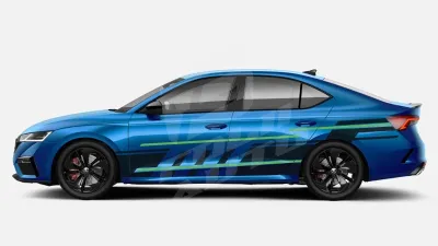 Sticker Auto - Skoda Octavia - Modele laterale (01)